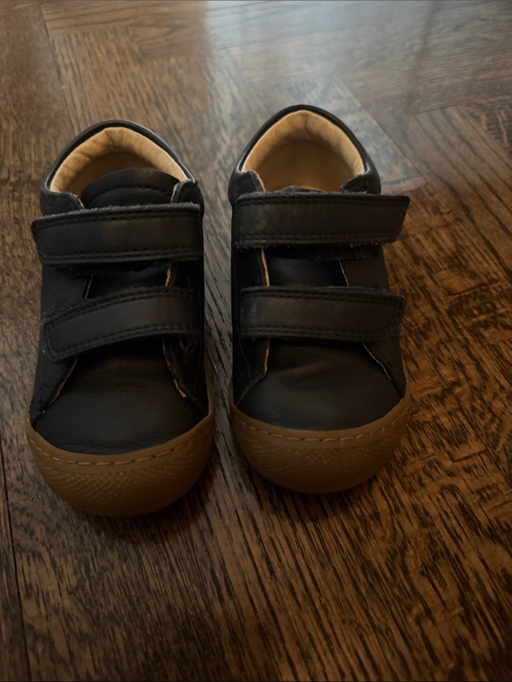 Naturino Black Sneakers with Tan Rubber Soles
